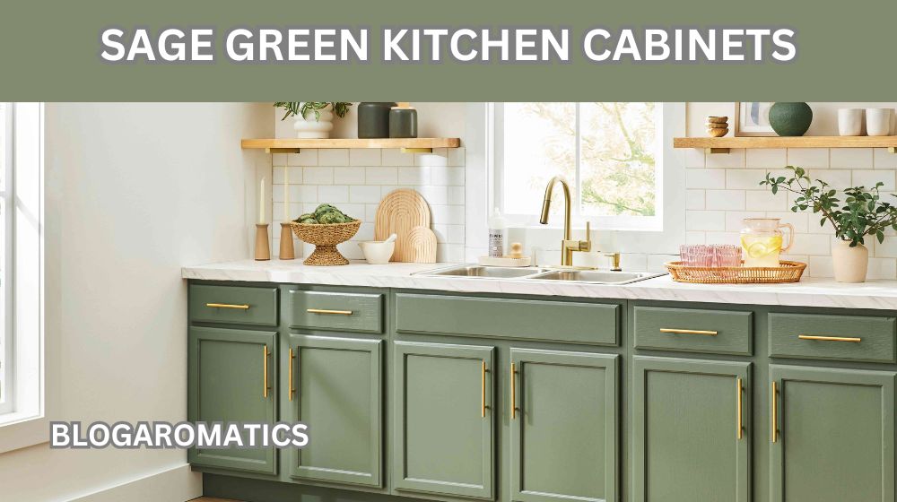 Sage green kitchen cabinets